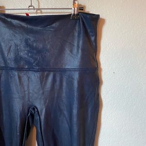 Spanx Leather - Look Leggings Navy 1X